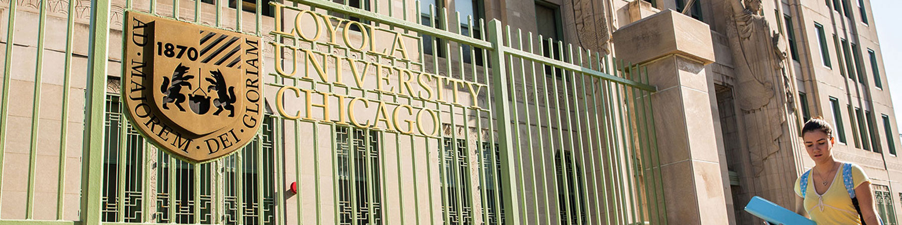 Loyola University Chicago shield on the Lake Shore Campus